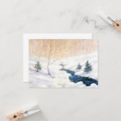 Stream in einer Schneewinterlandschaft (Weihnachts Karte (Vorderseite/Rückseite Beispiel)