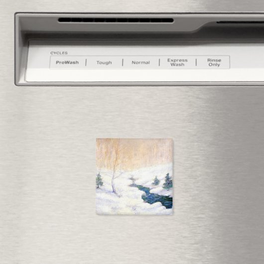 Stream in einer Schneewinterlandschaft (Weihnachts Magnet (In Situ (Geschirrspüler))