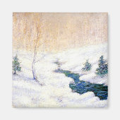 Stream in einer Schneewinterlandschaft (Weihnachts Magnet (Vorne)