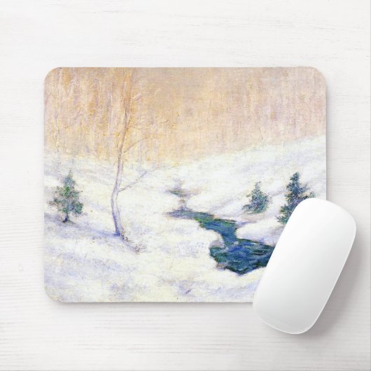 Stream in einer Schneewinterlandschaft (Weihnachts Mousepad (Mit Mouse)