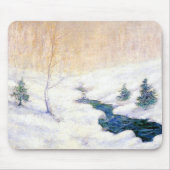 Stream in einer Schneewinterlandschaft (Weihnachts Mousepad (Vorne)