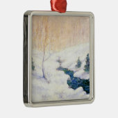 Stream in einer Schneewinterlandschaft (Weihnachts Ornament Aus Metall (Rechts)