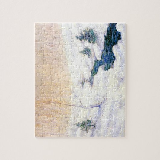 Stream in einer Schneewinterlandschaft (Weihnachts Puzzle (Vertikal)