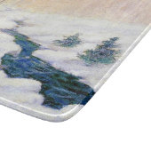 Stream in einer Schneewinterlandschaft (Weihnachts Schneidebrett (Ecke)