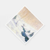 Stream in einer Schneewinterlandschaft (Weihnachts Serviette (Ecke)