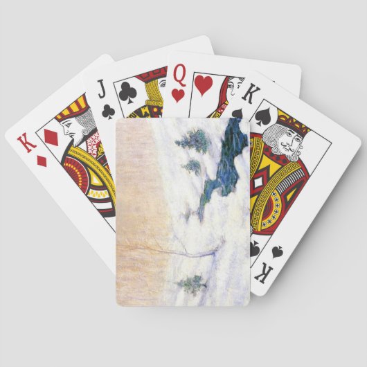 Stream in einer Schneewinterlandschaft (Weihnachts Spielkarten (Rückseite)