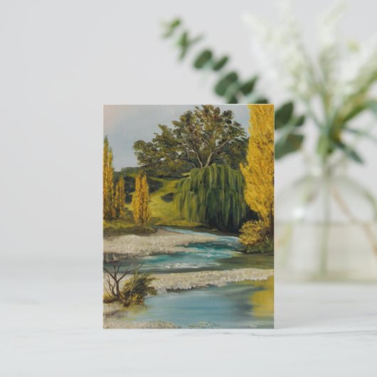 Stream in Neuseeland Postkarte (Stehend Vorderseite)