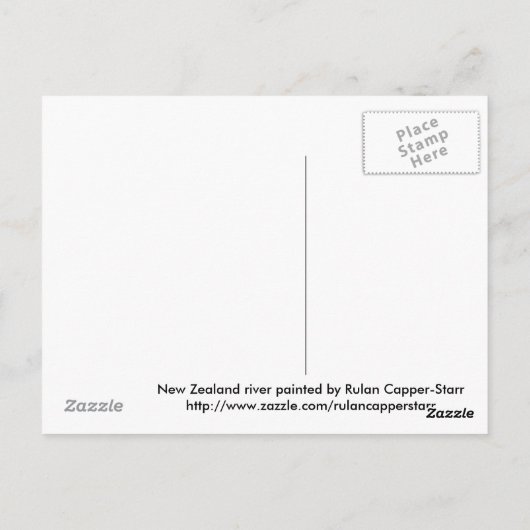 Stream in Neuseeland Postkarte (Rückseite)