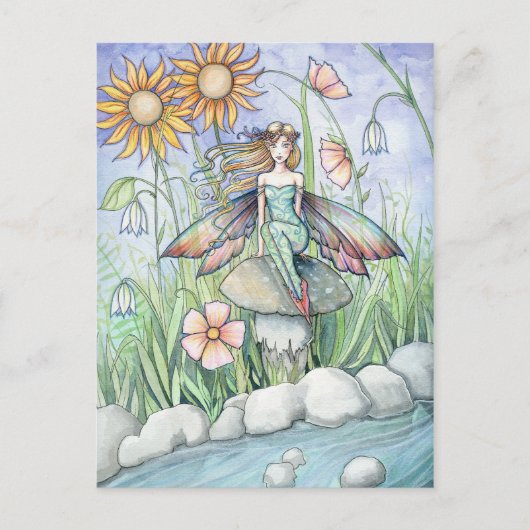 Stream of Magic Fairy Postcard von Molly Harrison Postkarte (Vorderseite)