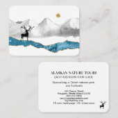 *~* Stream Sun Bühne Buck Antler Deer Mountain Visitenkarte (Vorne/Hinten)