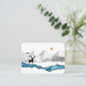 *~* Stream Sun Bühne Buck Antler Deer Mountain Visitenkarte (Stehend Vorderseite)