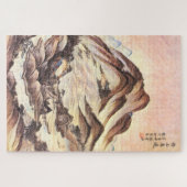 Stream und bergige koreanische Joseon Dynastie Fol Puzzle (Horizontal)