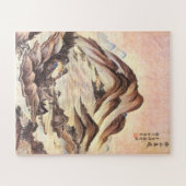 Stream und bergige koreanische Joseon Dynastie Fol Puzzle (Horizontal)