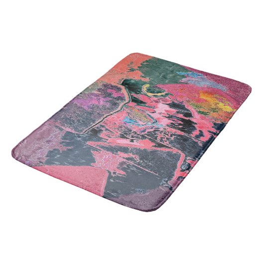 STREAM WASSER ABSTRAKT BADEMATTE (Schrägansicht)