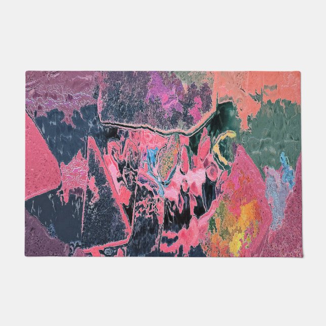 STREAM WASSER ABSTRAKT FUßMATTE (Vorderseite)