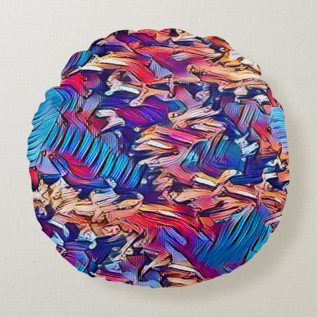 STREAM WASSER RUNDES KISSEN (Vorderseite)