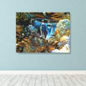 STREAM WATERFALL LEINWANDDRUCK (Insitu (Holzboden))