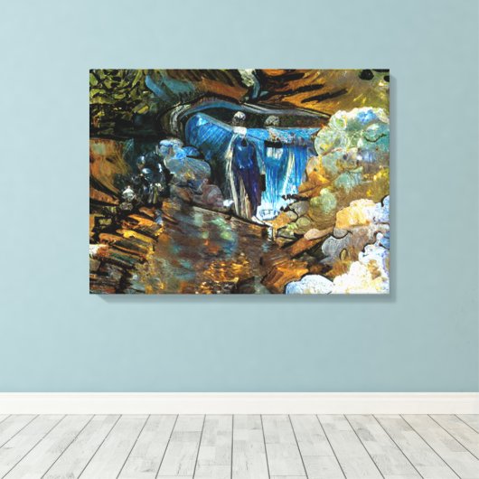 STREAM WATERFALL LEINWANDDRUCK (Insitu (Holzboden))