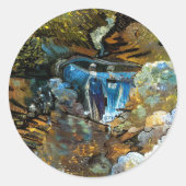 STREAM WATERFALL RUNDER AUFKLEBER (Vorderseite)