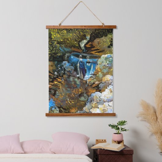 STREAM WATERFALL WANDTEPPICH MIT HOLZRAHMEN (Schlafzimmer)