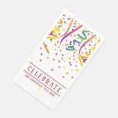 Streamer, Confetti und Feiern Serviette (Ecke)