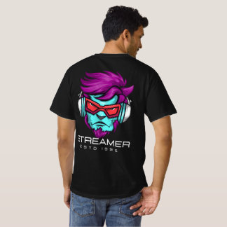 Streamer Kopf gedruckt Mannes T-Shirt
