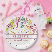 Streamer und Confetti-Papierplatte Pappteller (Party)