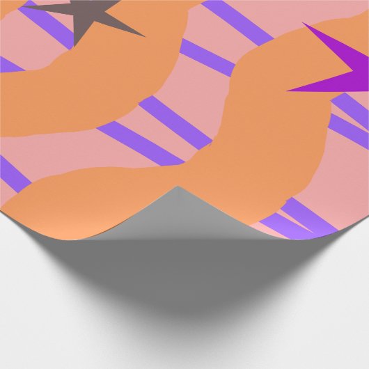 Streamer und Sterne Geschenkpapier (Ecke)