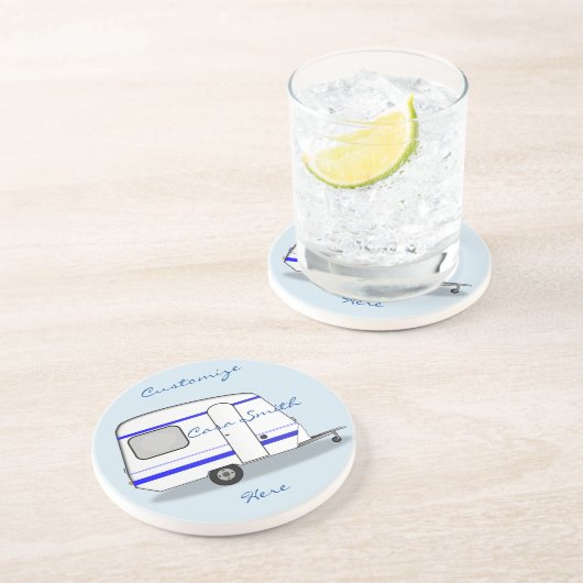 Streamer winziger Reiseanhänger Thunder_Cove Getränkeuntersetzer (Seite)