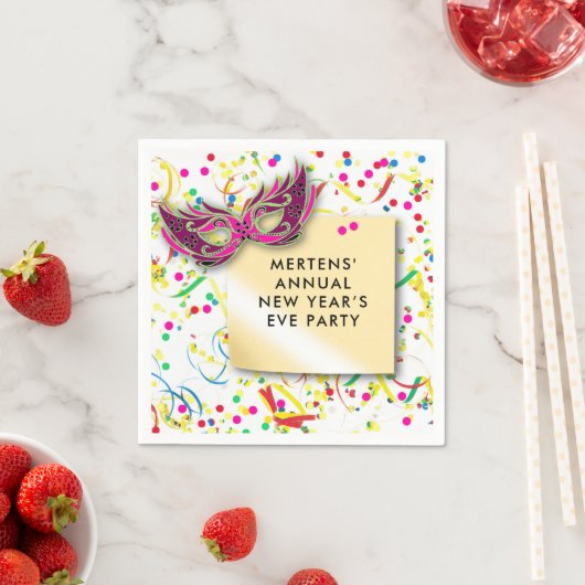 Streamers & Confetti Silvester Party Paper Serviette (Beispiel)