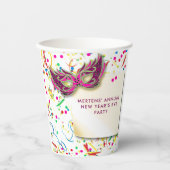 Streamers & Confetti Silvester-Party Pappbecher (Vorderseite)