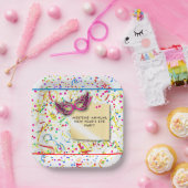 Streamers & Confetti Silvester-Party Pappteller (Party)