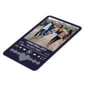 Streaming Music Blue Player Weihnachten Foto Magnet (Linke Seite)