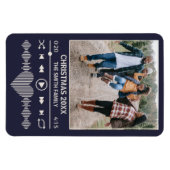 Streaming Music Blue Player Weihnachten Foto Magnet (Horizontal)