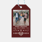 Streaming Music Red Player Foto Weihnachten Geschenkanhänger (Vorderseite)