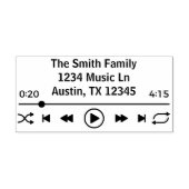 Streaming von Musik unter dem Motto Rücksendeadres Permastempel (Design)