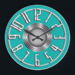 Streamline Art-Deco-Wand-Uhr - Aqua Große Wanduhr<br><div class="desc">Streamline Art Déco Wall Clock - Aqua - Es ist Zeit für einen Blitz aus der Vergangenheit. Diese Retro-Wall-Uhr wird in Ihrem Platz mit Art-Déco-Stil akzentuieren. Sieht phantastisch in der Lounge aus! Original Illustrationen von Diane Dempsey. Mehr Spaß Retro Weihnachtsartikel finden Sie in unserem Shop: RetroChristmasCardCompany.com. Alle Bilder in diesem...</div>