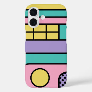 Streamline Moderne Retro Style Geometric Design iPhone 16 Hülle