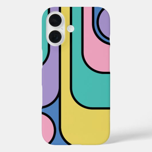 Streamline Moderne Retro Style Geometric Design Case-Mate iPhone Hülle (Rückseite)