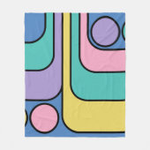 Streamline Moderne Retro Style Geometric Design Fleecedecke (Vorderseite)