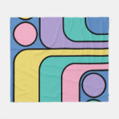 Streamline Moderne Retro Style Geometric Design Fleecedecke (Vorderseite (Horizontal))