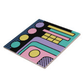 Streamline Moderne Retro Style Geometric Design Fliese (Seite)