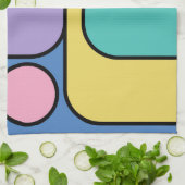 Streamline Moderne Retro Style Geometric Design Geschirrtuch (Gefaltet)