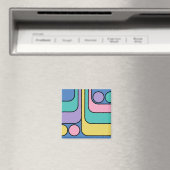 Streamline Moderne Retro Style Geometric Design Magnet (In Situ (Geschirrspüler))