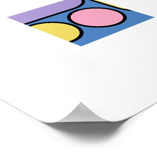 Streamline Moderne Retro Style Geometric Design Poster (Ecke)