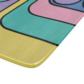 Streamline Moderne Retro Style Geometric Design Schneidebrett (Ecke)