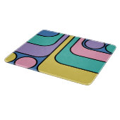 Streamline Moderne Retro Style Geometric Design Schneidebrett (Ecke)