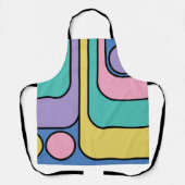 Streamline Moderne Retro Style Geometric Design Schürze (Vorderseite)