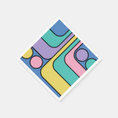 Streamline Moderne Retro Style Geometric Design Serviette (Ecke)