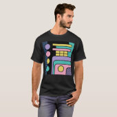 Streamline Moderne Retro Style Geometric Design T-Shirt (Vorne ganz)